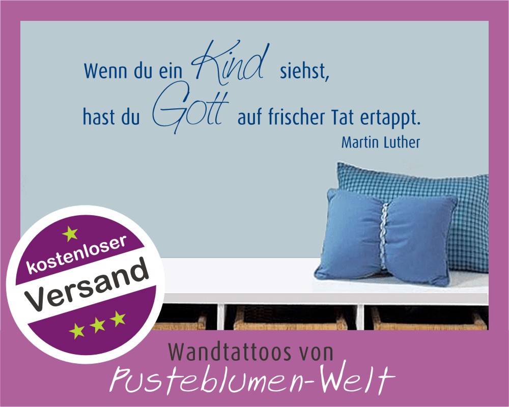 Wandtattoo Spruch Wenn du ein Kind.. M. Luther ab 8,50€ eBay